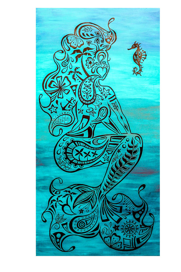 Pinup Mermaid Poster Print