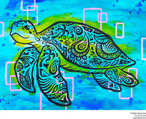 Turtley Awesome Poster Print